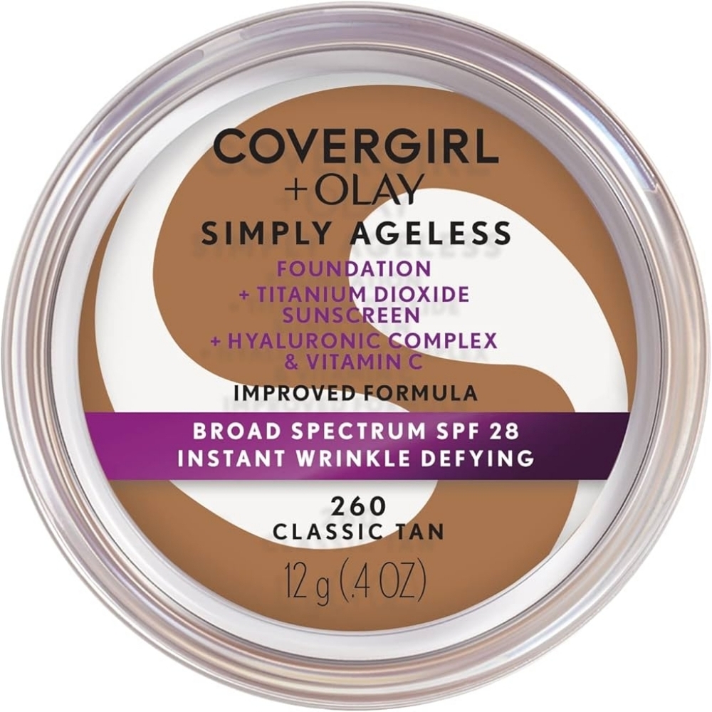 CoverGirl Simply Ageless Wrinkle Defying Foundation, 260 Classic Tan